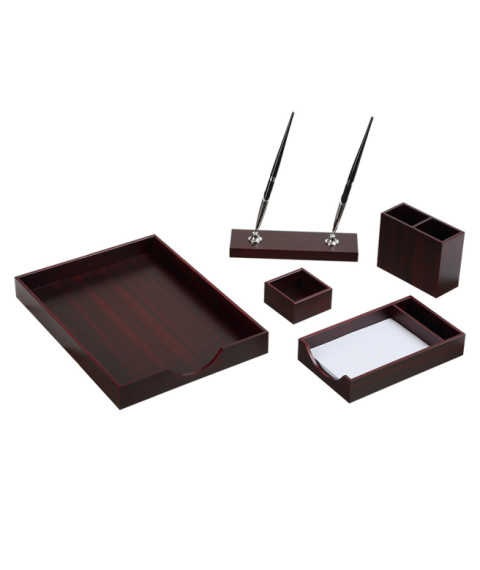 Set de masă din lemn NOWADAY, 5 elemente, lemn roșu, 5144FDU